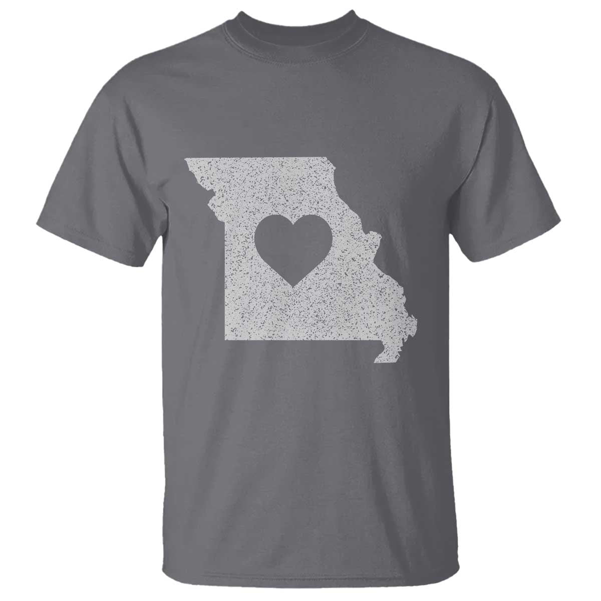 Missouri Home Distressed Missouri State Map with Heart T Shirt