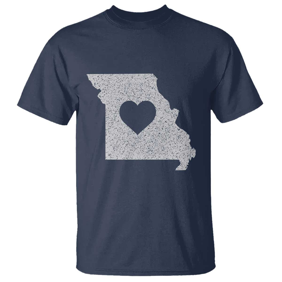 Missouri Home Distressed Missouri State Map with Heart T Shirt