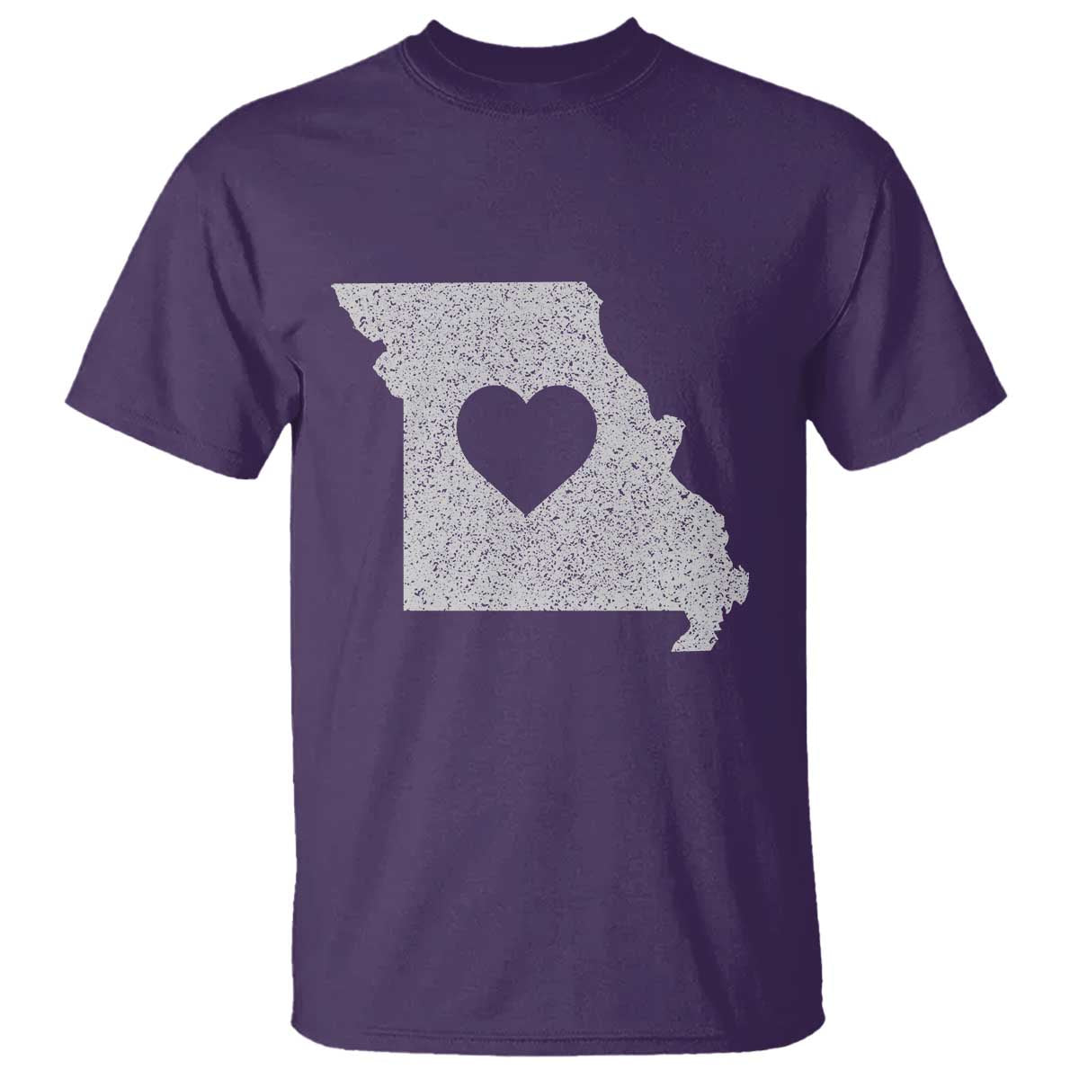 Missouri Home Distressed Missouri State Map with Heart T Shirt