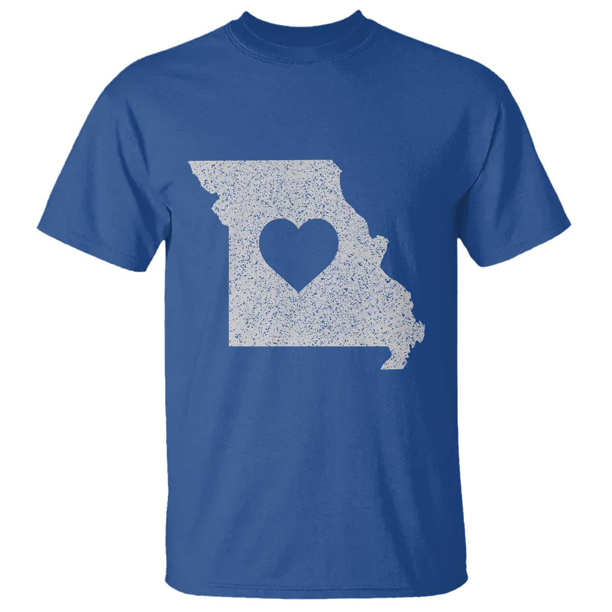 Missouri Home Distressed Missouri State Map with Heart T Shirt