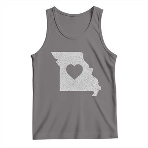 Missouri Home Distressed Missouri State Map with Heart Tank Top