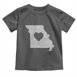 Missouri Home Distressed Missouri State Map with Heart Toddler T Shirt