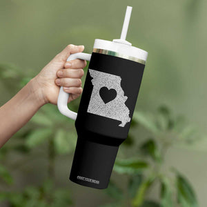Missouri Home Distressed Missouri State Map with Heart Tumbler With Handle