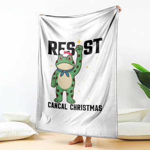 Resist Frog Throw Blanket Funny Portland Protest ICE Activist Meme TS14 Print Your Wear