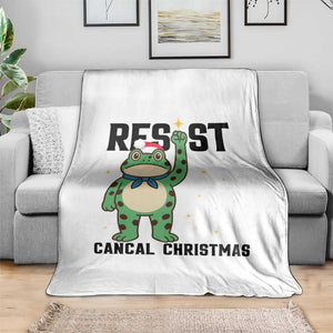 Resist Frog Throw Blanket Funny Portland Protest ICE Activist Meme TS14 Print Your Wear