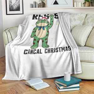 Resist Frog Throw Blanket Funny Portland Protest ICE Activist Meme TS14 Print Your Wear