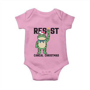 Resist Frog Baby Onesie Funny Portland Protest ICE Activist Meme TS14 Light Pink Print Your Wear