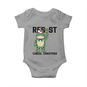 Resist Frog Baby Onesie Funny Portland Protest ICE Activist Meme TS14 Sport Gray Print Your Wear