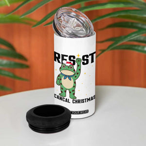 Resist Frog 4 in 1 Can Cooler Tumbler Funny Portland Protest ICE Activist Meme TS14 Print Your Wear