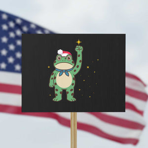Resist Frog Protest Sign Funny Portland Protest ICE Activist Meme TS14 Horizontal 18" × 24" Black Print Your Wear