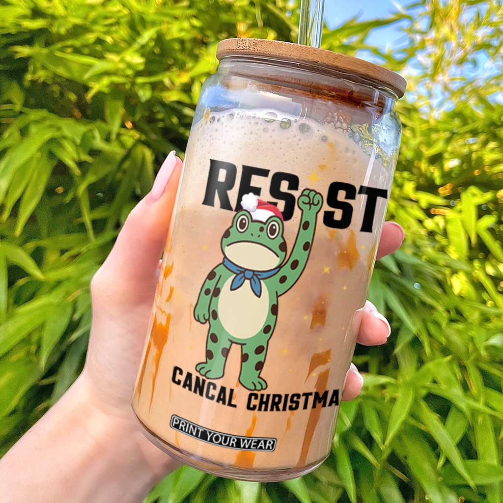 Resist Frog Glass Can Funny Portland Protest ICE Activist Meme TS14 White Print Your Wear