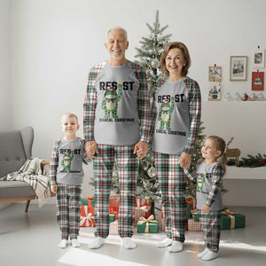 Resist Frog Plaid Pajama Set Funny Portland Protest ICE Activist Meme TS14 Christmas Plaid Print Your Wear