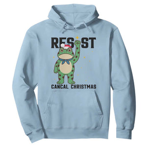 Resist Frog Hoodie Funny Portland Protest ICE Activist Meme TS14 Light Blue Print Your Wear