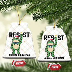 Resist Frog Ceramic Ornament Funny Portland Protest ICE Activist Meme TS14 Print Your Wear