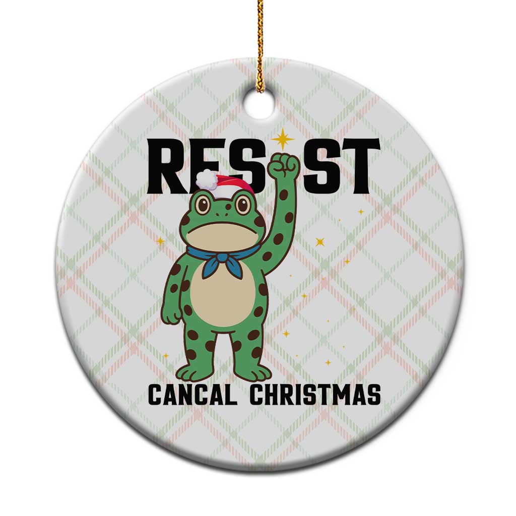 Resist Frog Ceramic Ornament Funny Portland Protest ICE Activist Meme TS14 1pc Christmas Plaid Print Your Wear