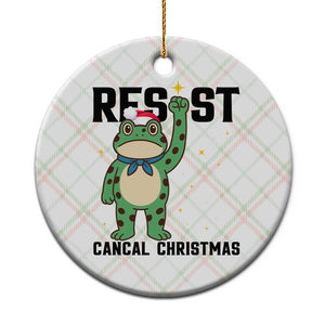 Resist Frog Ceramic Ornament Funny Portland Protest ICE Activist Meme TS14 1pc Christmas Plaid Print Your Wear