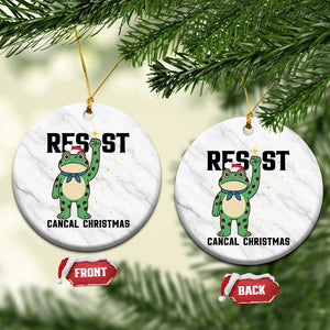 Resist Frog Ceramic Ornament Funny Portland Protest ICE Activist Meme - Print Your Wear