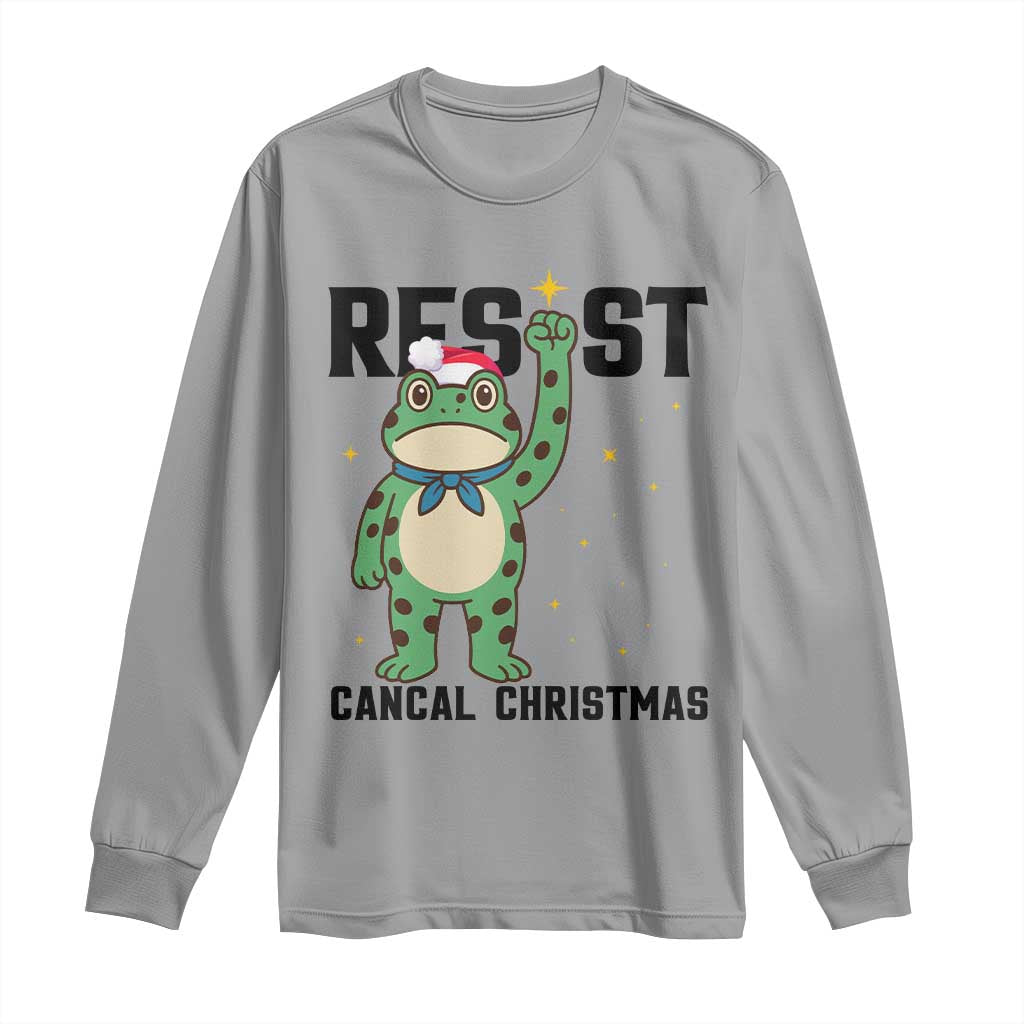 Resist Frog Long Sleeve Shirt Funny Portland Protest ICE Activist Meme TS14 Sport Gray Print Your Wear