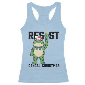 Resist Frog Racerback Tank Top Funny Portland Protest ICE Activist Meme TS14 Light Blue Print Your Wear