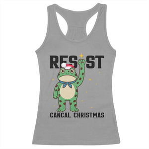 Resist Frog Racerback Tank Top Funny Portland Protest ICE Activist Meme TS14 Sport Gray Print Your Wear