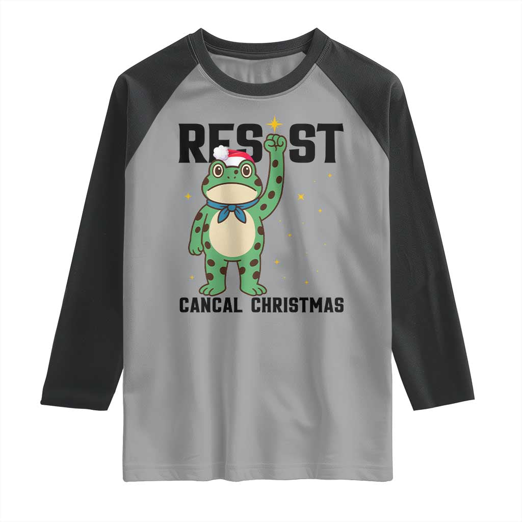 Resist Frog Raglan Shirt Funny Portland Protest ICE Activist Meme TS14 Sport Gray Black Print Your Wear