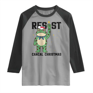 Resist Frog Raglan Shirt Funny Portland Protest ICE Activist Meme TS14 Sport Gray Black Print Your Wear
