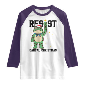 Resist Frog Raglan Shirt Funny Portland Protest ICE Activist Meme TS14 White Purple Print Your Wear