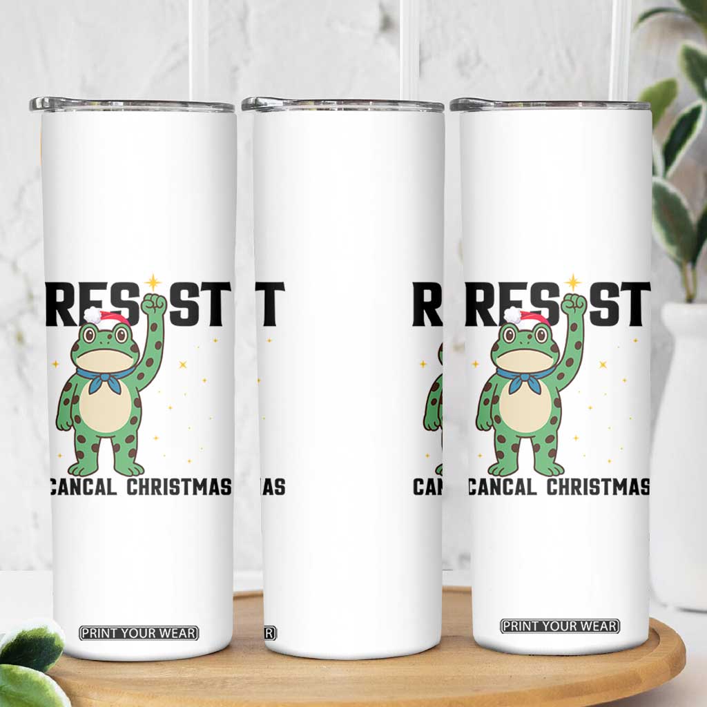 Resist Frog Skinny Tumbler Funny Portland Protest ICE Activist Meme TS14 Print Your Wear