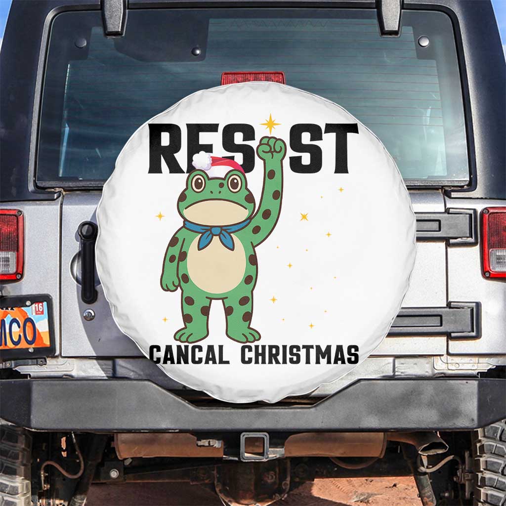 Resist Frog Spare Tire Cover Funny Portland Protest ICE Activist Meme TS14 No hole White Print Your Wear