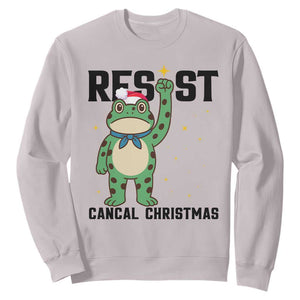 Resist Frog Sweatshirt Funny Portland Protest ICE Activist Meme TS14 Ice Gray Print Your Wear