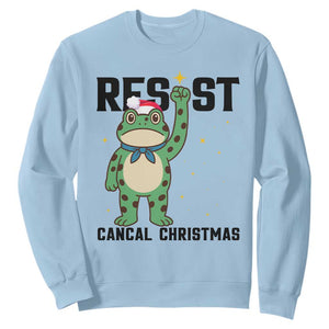 Resist Frog Sweatshirt Funny Portland Protest ICE Activist Meme TS14 Light Blue Print Your Wear