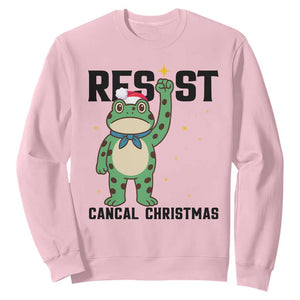 Resist Frog Sweatshirt Funny Portland Protest ICE Activist Meme TS14 Light Pink Print Your Wear