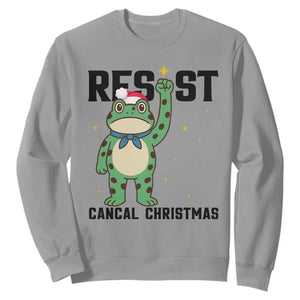 Resist Frog Sweatshirt Funny Portland Protest ICE Activist Meme TS14 Sport Gray Print Your Wear