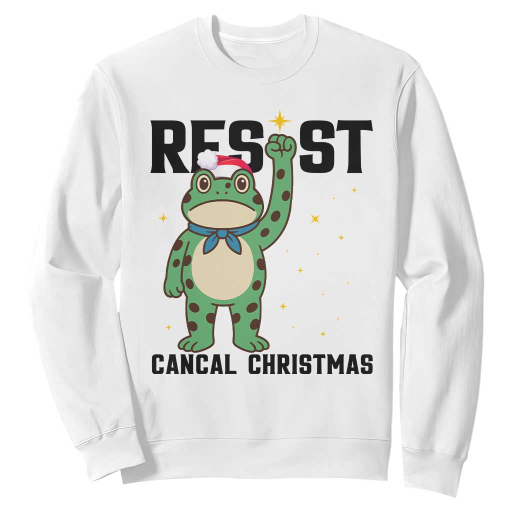 Resist Frog Sweatshirt Funny Portland Protest ICE Activist Meme TS14 White Print Your Wear