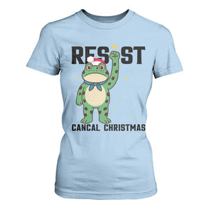 Resist Frog T Shirt For Women Funny Portland Protest ICE Activist Meme TS14 Light Blue Print Your Wear