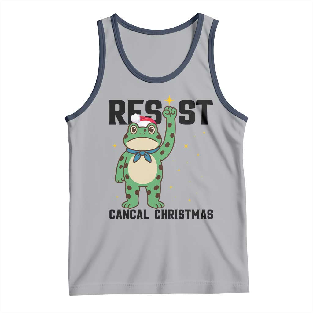 Resist Frog Tank Top Funny Portland Protest ICE Activist Meme TS14 Athletic Heather Navy Print Your Wear
