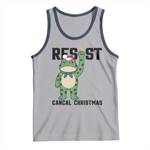 Resist Frog Tank Top Funny Portland Protest ICE Activist Meme TS14 Athletic Heather Navy Print Your Wear