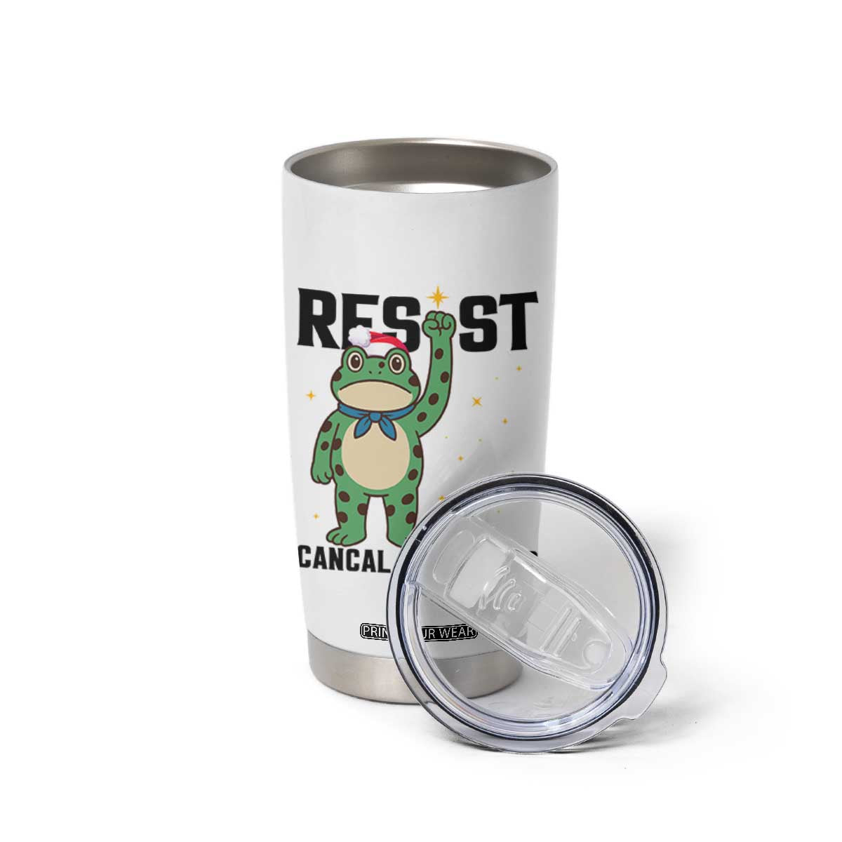 Resist Frog Tumbler Cup Funny Portland Protest ICE Activist Meme TS14 Print Your Wear
