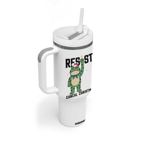 Resist Frog Tumbler With Handle Funny Portland Protest ICE Activist Meme TS14 Print Your Wear