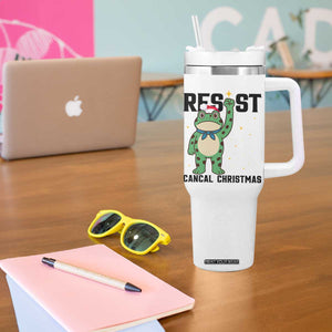 Resist Frog Tumbler With Handle Funny Portland Protest ICE Activist Meme TS14 Print Your Wear