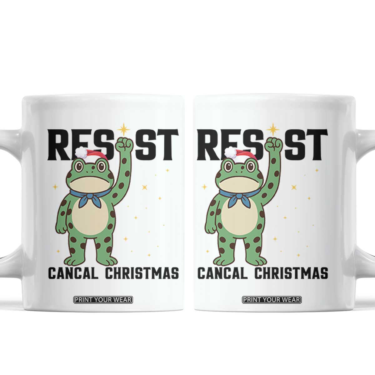 Resist Frog Coffee Mug Funny Portland Protest ICE Activist Meme TS14 White Print Your Wear