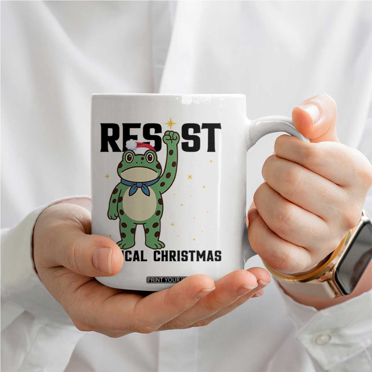 Resist Frog Coffee Mug Funny Portland Protest ICE Activist Meme TS14 Print Your Wear