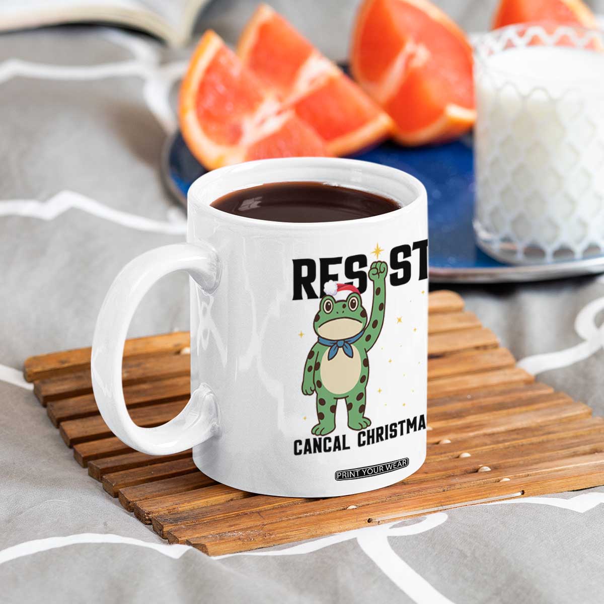 Resist Frog Coffee Mug Funny Portland Protest ICE Activist Meme TS14 Print Your Wear