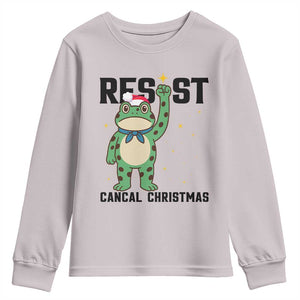 Resist Frog Youth Sweatshirt Funny Portland Protest ICE Activist Meme TS14 Ice Gray Print Your Wear
