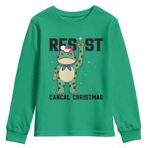 Resist Frog Youth Sweatshirt Funny Portland Protest ICE Activist Meme TS14 Irish Green Print Your Wear