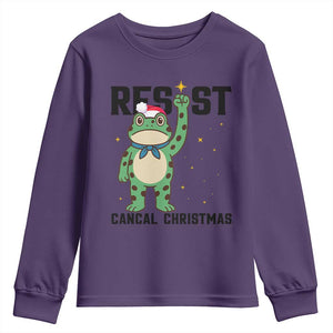 Resist Frog Youth Sweatshirt Funny Portland Protest ICE Activist Meme TS14 Purple Print Your Wear