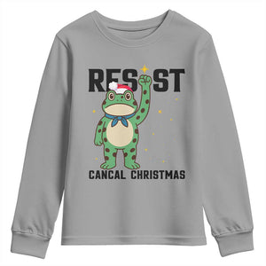 Resist Frog Youth Sweatshirt Funny Portland Protest ICE Activist Meme TS14 Sport Gray Print Your Wear