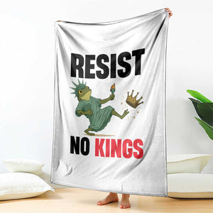 Resist Frog Throw Blanket No Kings In America Political 2025 TS14 Print Your Wear