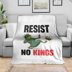 Resist Frog Throw Blanket No Kings In America Political 2025 TS14 Print Your Wear