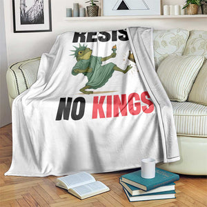 Resist Frog Throw Blanket No Kings In America Political 2025 TS14 Print Your Wear